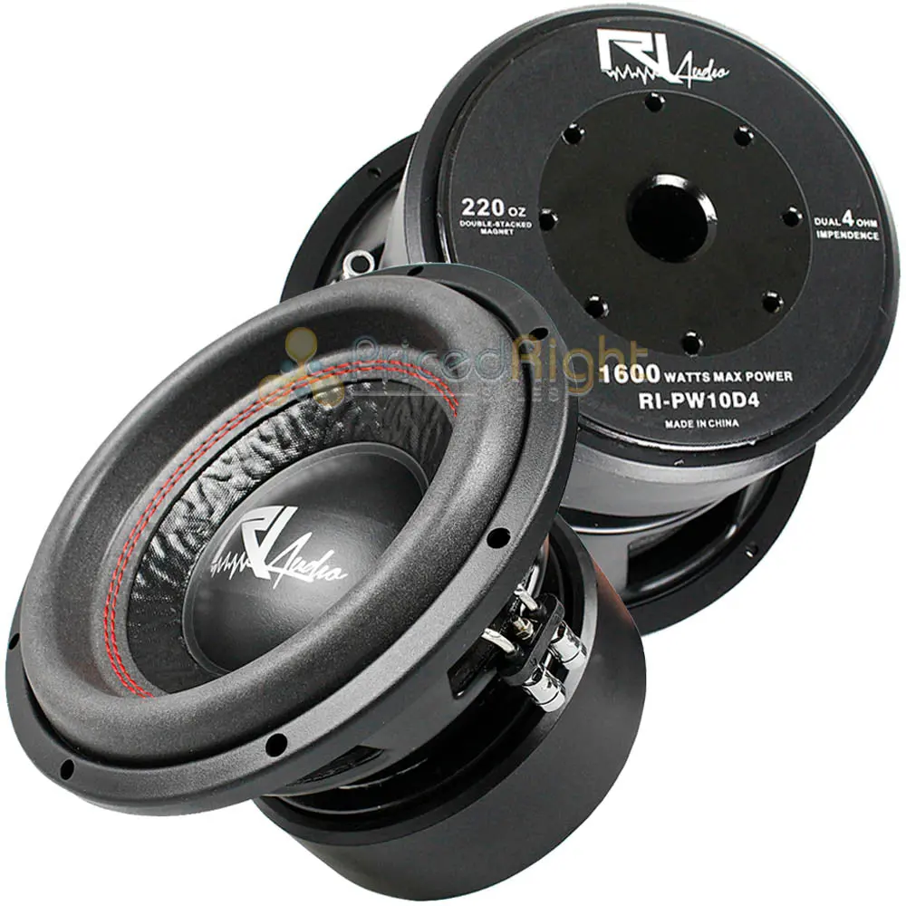 (2) Ri Audio 10" Subwoofer Dual 4 Ohm Energy Series 800 Watts Rms Car Audio 1