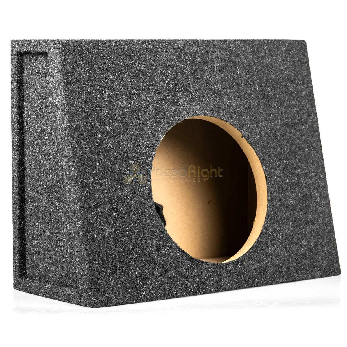 Sealed 10" Subwoofer Truck Box Slanted Enclosure Single Sub Ri Audio 1" Mdf Face 1