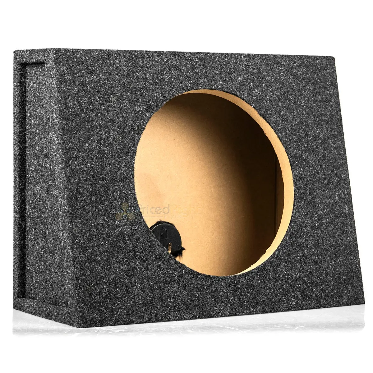 12" Subwoofer Box Sealed Slanted Truck Enclosure Single Sub Ri Audio 3/4" Mdf 1