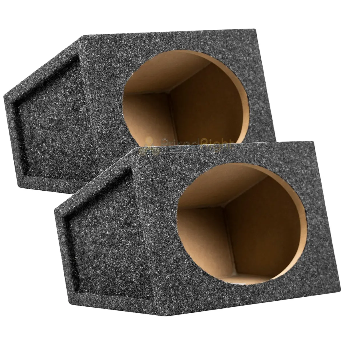 Set Of Two 6X9" Wedge Speaker Boxes Enclosures 1/2" Mdf Charcoal Carpet Ri Audio 1