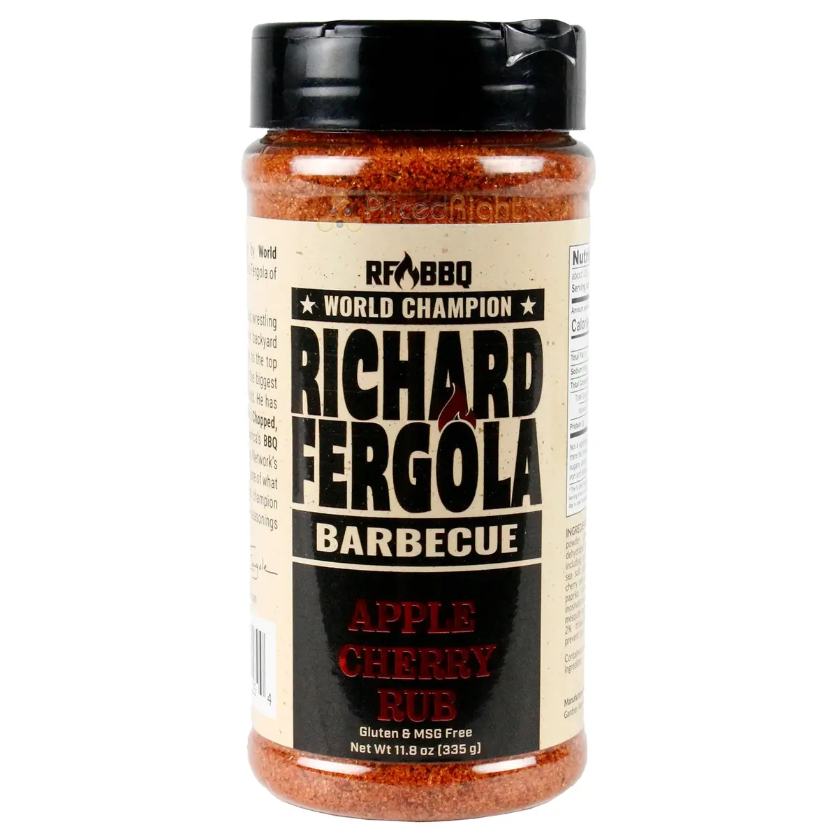 Richard Fergola Barbecue Apple Cherry Rub 11.8 Oz Gluten And Msg Free 1