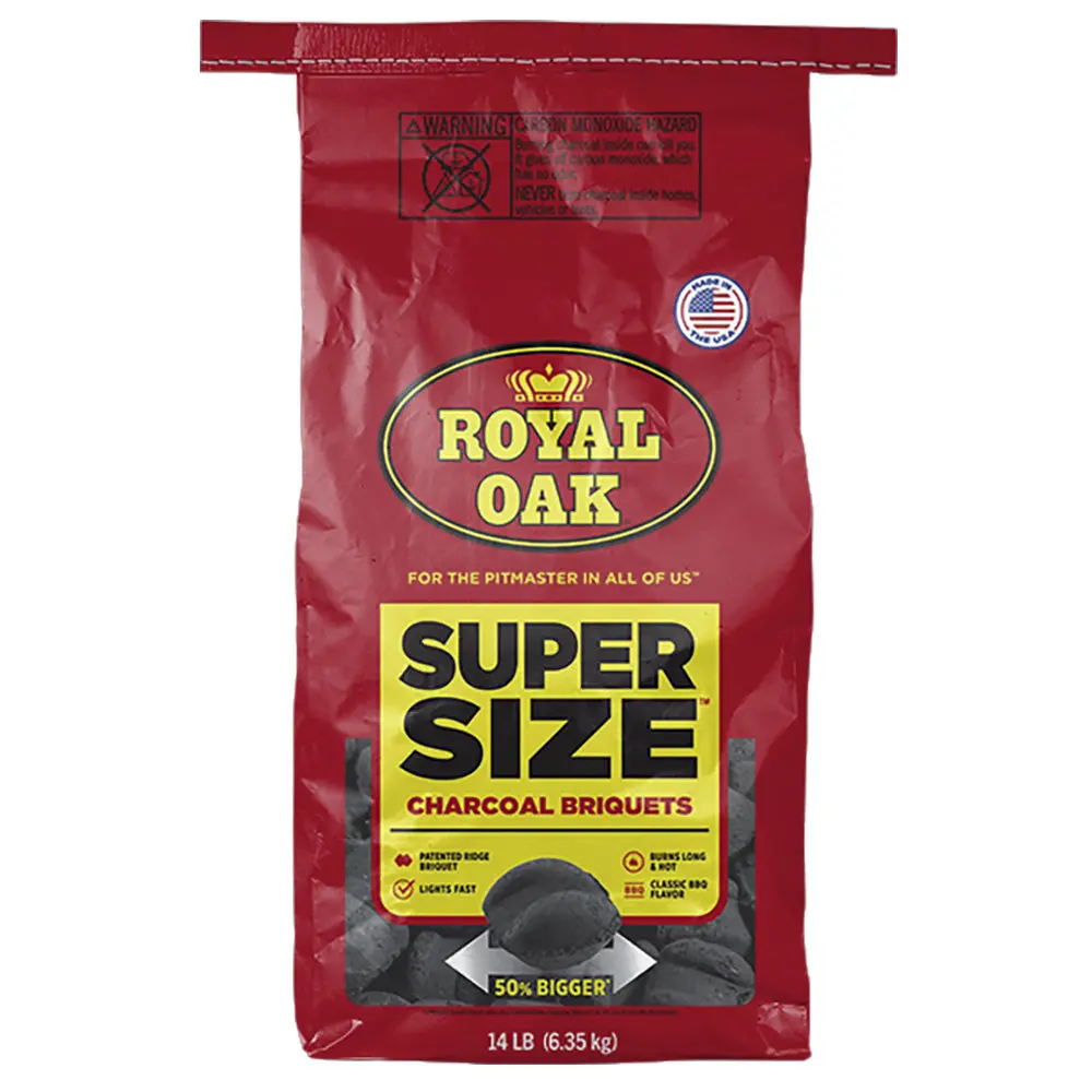 Royal Oak Super Size Charcoal Briquets 14 Lb Bag Classic Flavor Burns Longer 1