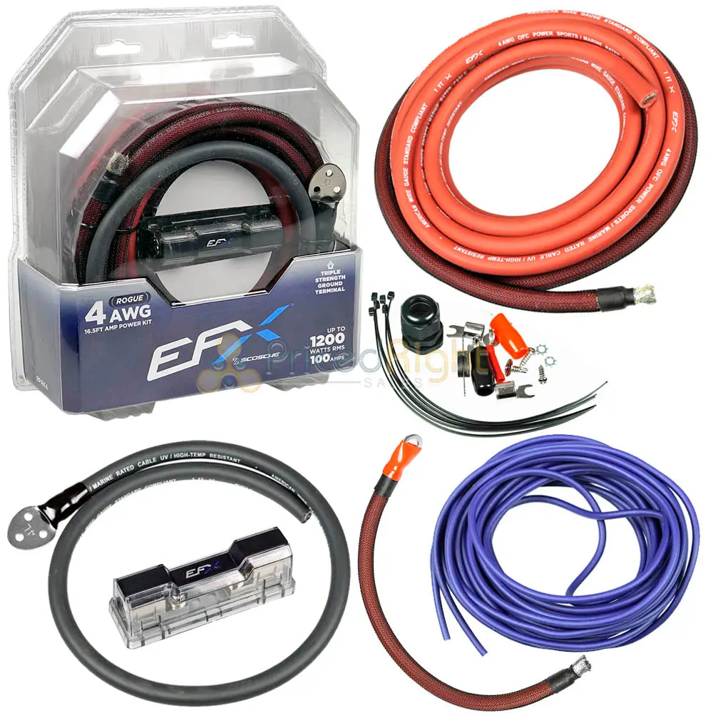 Rogue 16.5Ft 4 Gauge Amplifer Install Wiring Kit Ofc Wiring Rogue Series Rpak4 1
