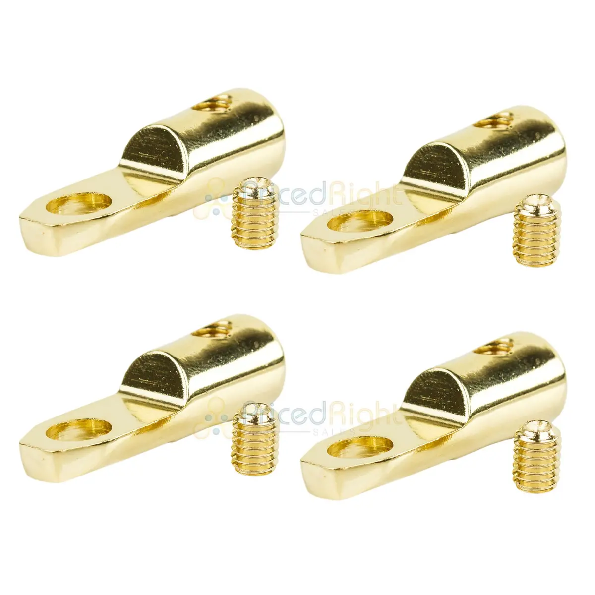 4 Or 8 Gauge Ring Terminals Gold Car Audio 4Ga Set Screw Design 4 Pack Xscorpion 1
