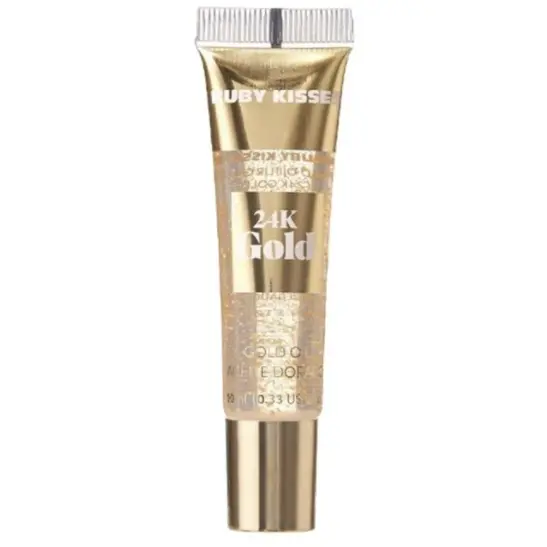 Ruby Kisses: 24K Gold Oil Lip Gloss 1