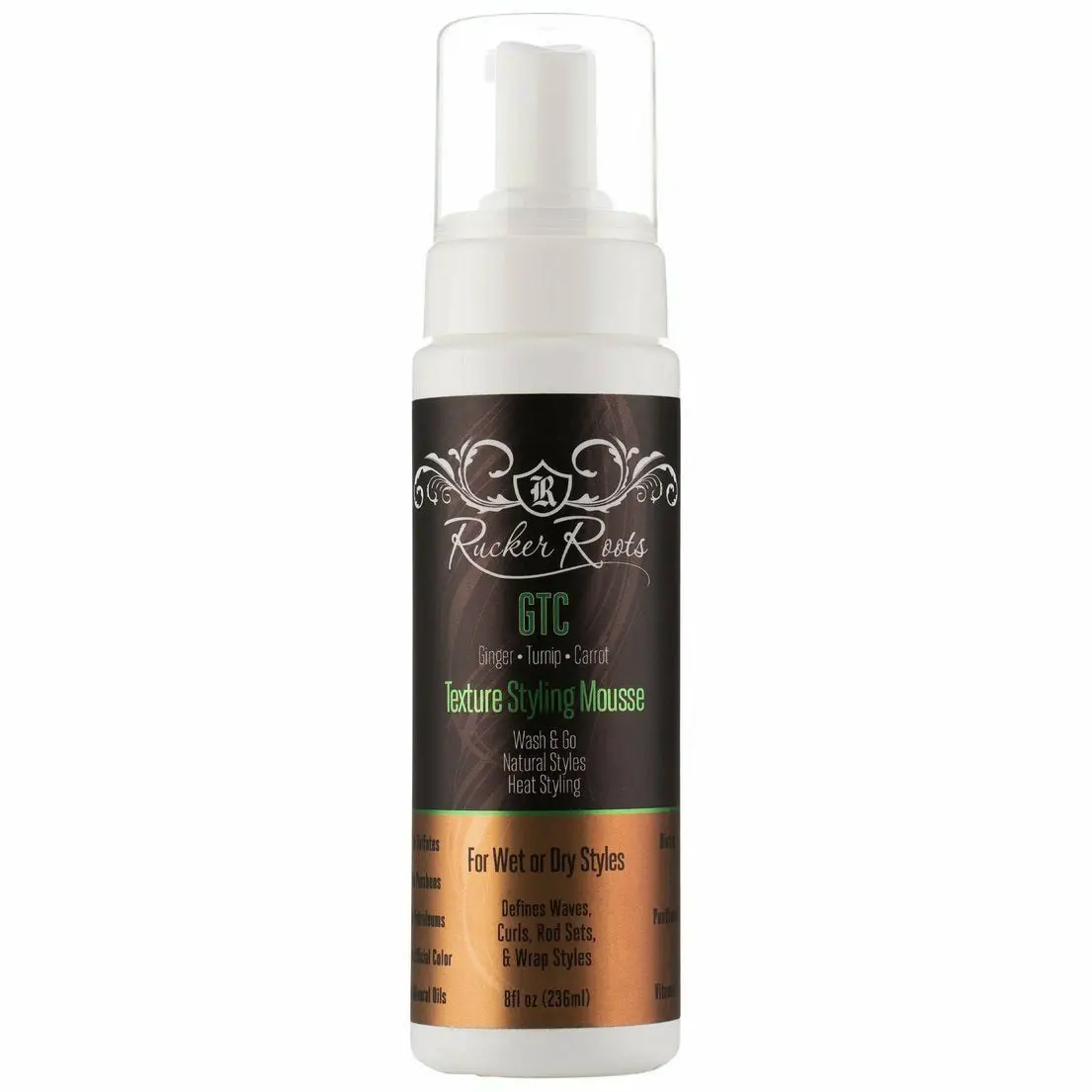 Rucker Roots: Texture Styling Mousse 8Oz 1