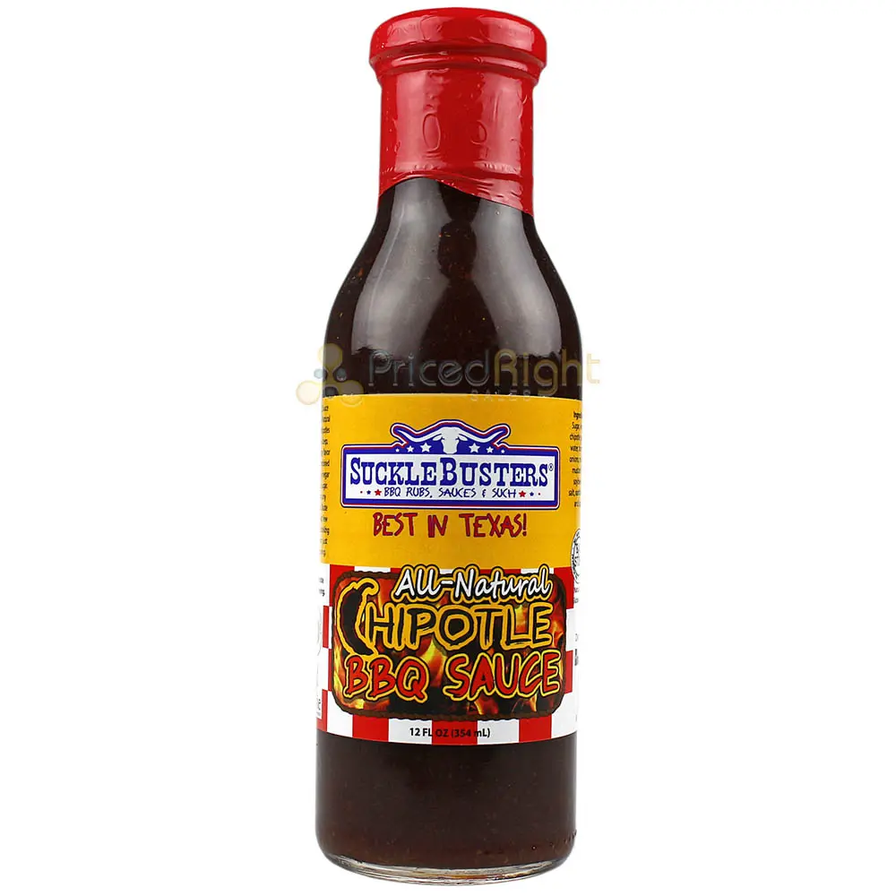 Sucklebusters All Natural Chipotle Barbecue Sauce 12 Oz. Smokey Hot Flavor Blend 1