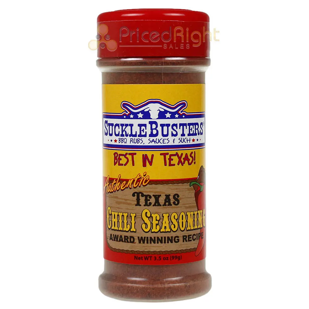 Sucklebusters Authentic Texas Style Chili Seasoning 3.5 Oz Bottle 1