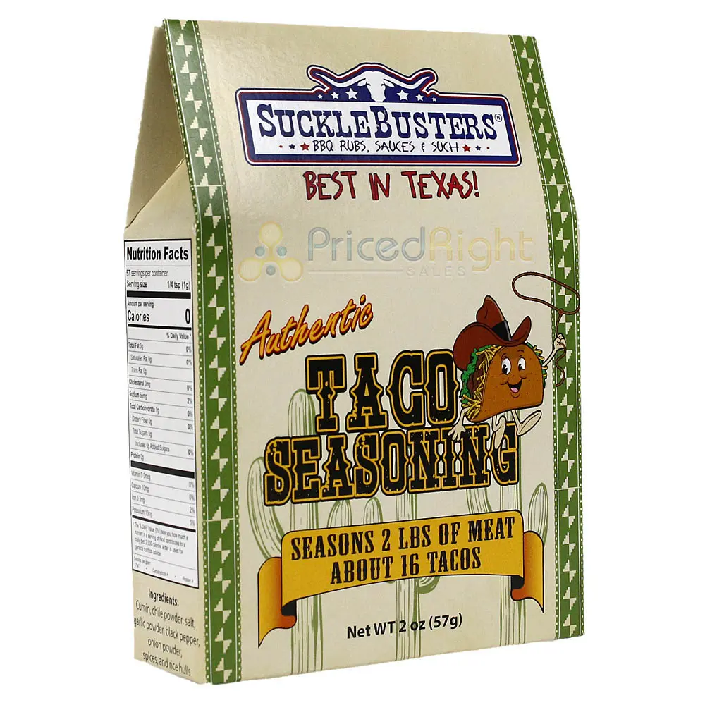 Sucklebusters Authentic Taco Seasoning Kit 2 Oz Best In Texas Sbcs/032 1