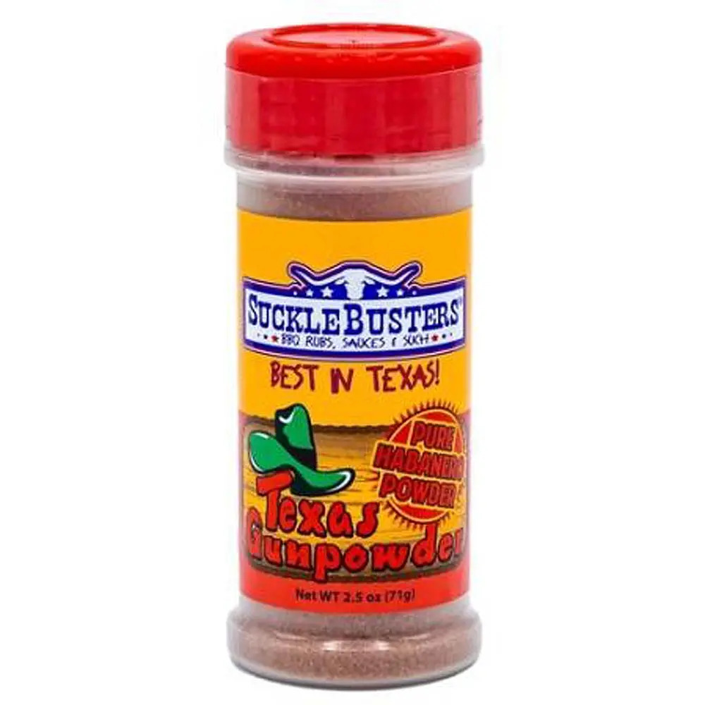 Sucklebusters Texas Gunpowder Pure Ground Habanero 2.5 Oz All Purpose Hot 1