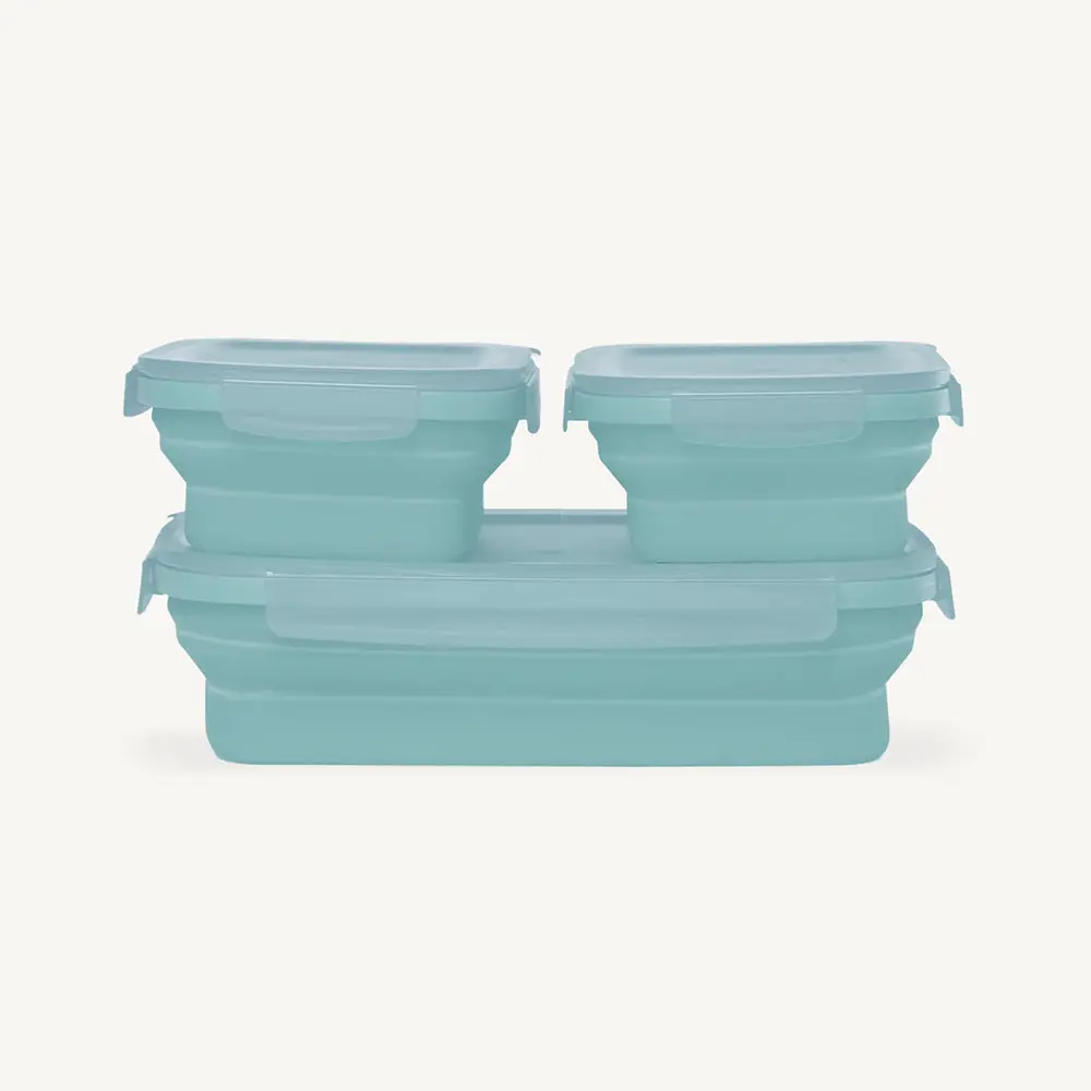 Dripez Secondz Collapsible Food Storage 3 Pack Ice Blue Scndz-3Pk-1-Ice 1