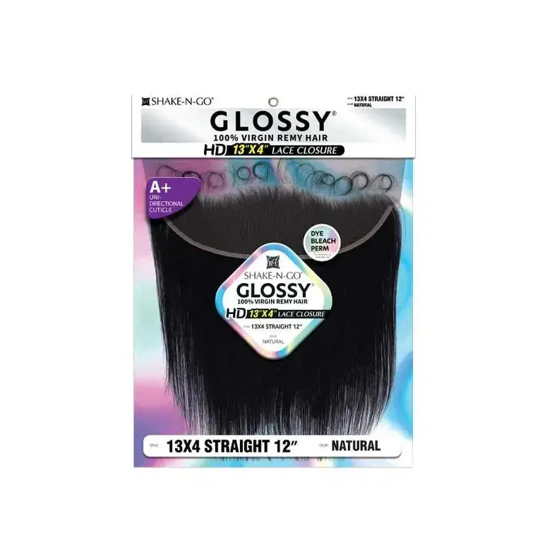 Shake N' Go: Glossy 13X4 Straight Lace Closure 12" 1