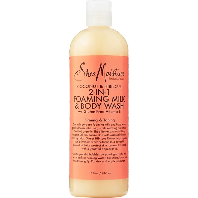 Shea Moisture: Coconut & Hibiscus Foaming Milk & Body Wash 16Oz 1