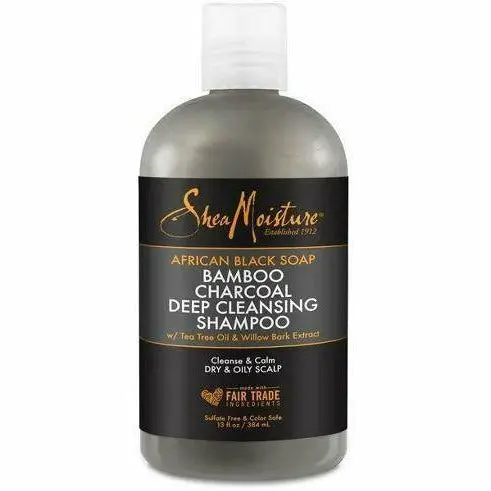 Shea Moisture: African Black Soap Bamboo Charcoal Deep Cleansing Shampoo 1
