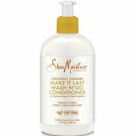Shea Moisture: Coconut Custard Make It Last Wash N' Go Conditoner 13Oz 1