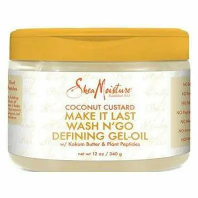 Shea Moisture: Coconut Custard Make It Last Wash N' Go Defining Gel-Oil 12Oz 1