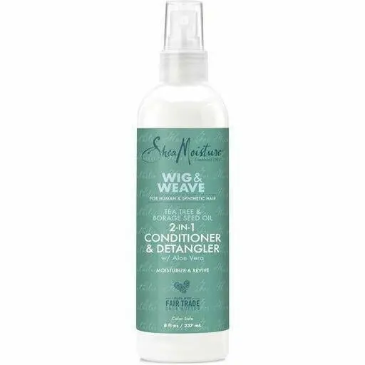 Shea Moisture: Wig & Weave With Tea Tree & Borage Seed Oil 2-In-1 Conditioner & Detangler W/ Aloe Vera 1