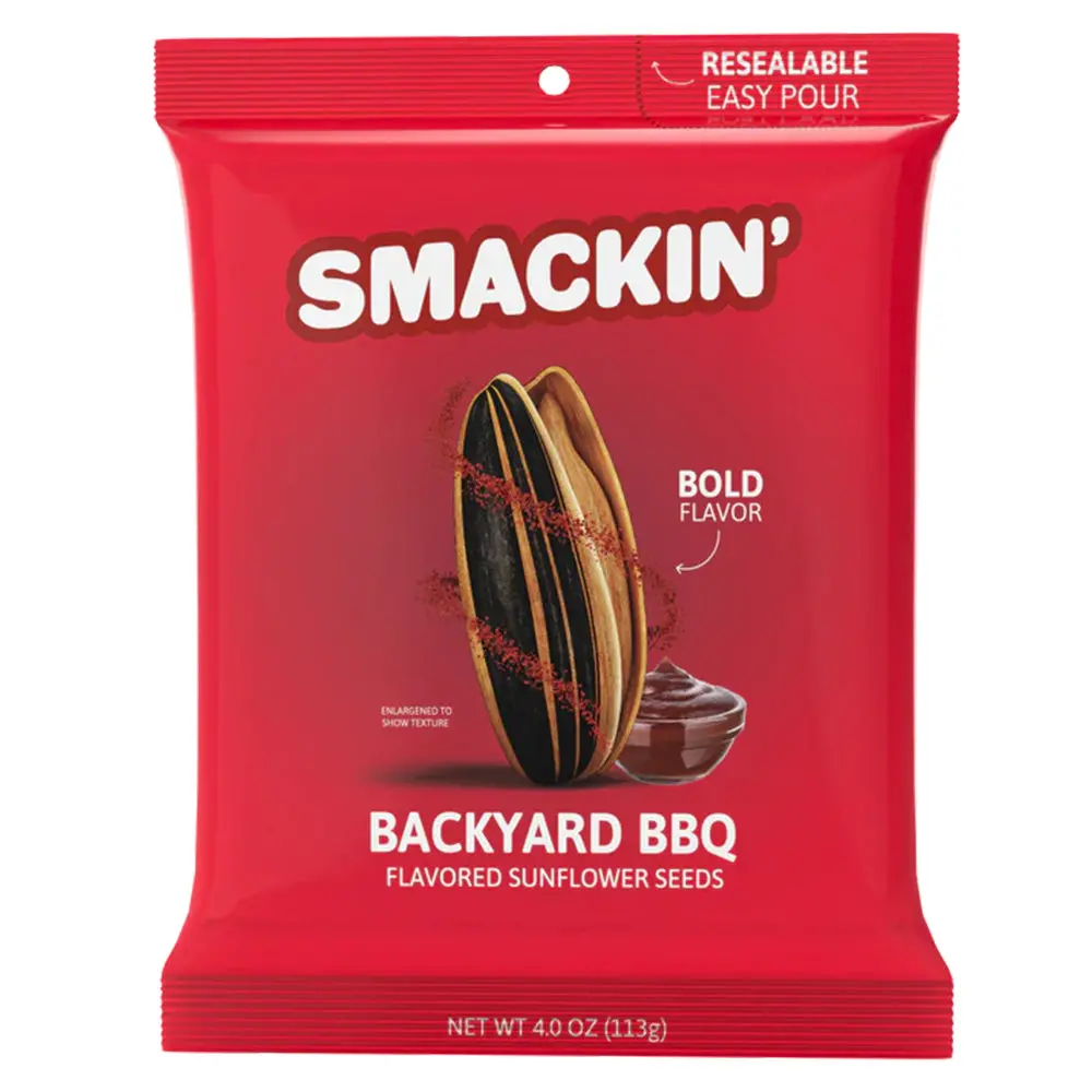Smackin' Backyard Bbq Sunflower Seeds 4Oz Keto American Made Low Sodium 1