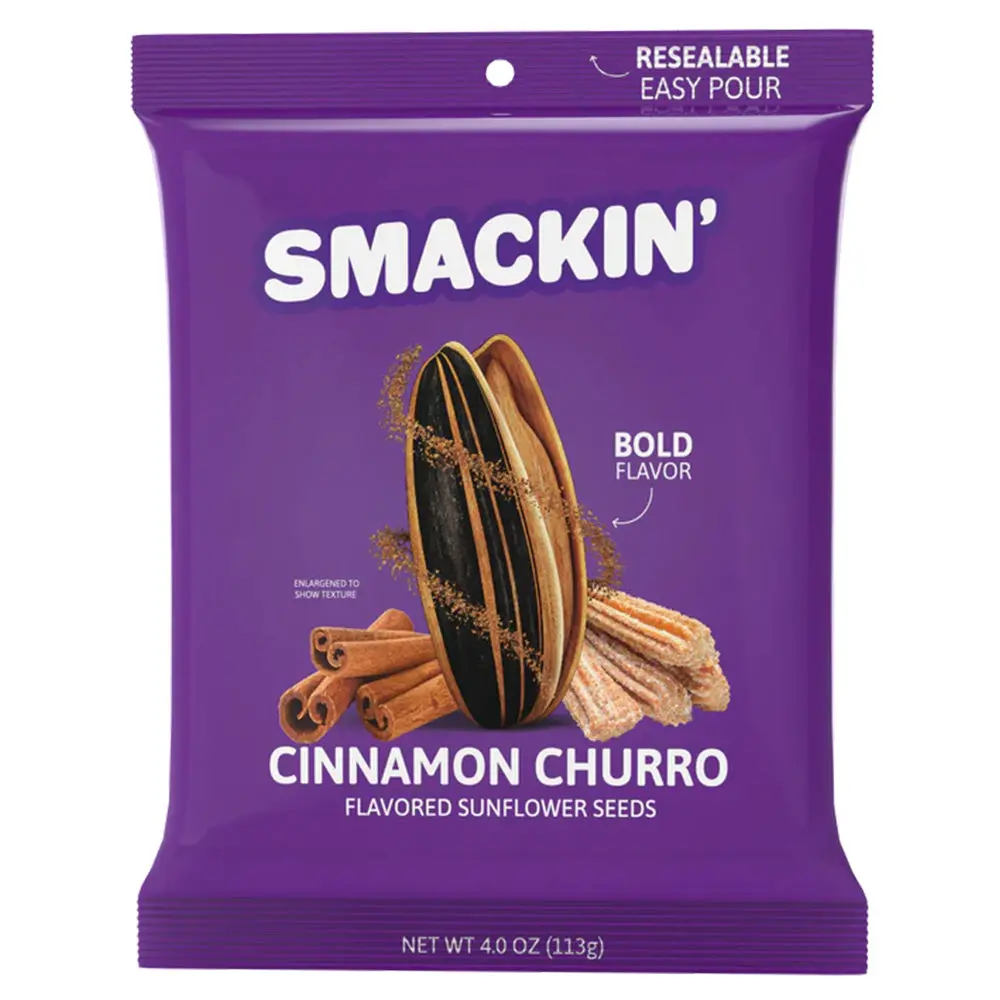 Smackin' Cinnamon Churro Sunflower Seeds 4Oz Keto American Made 1