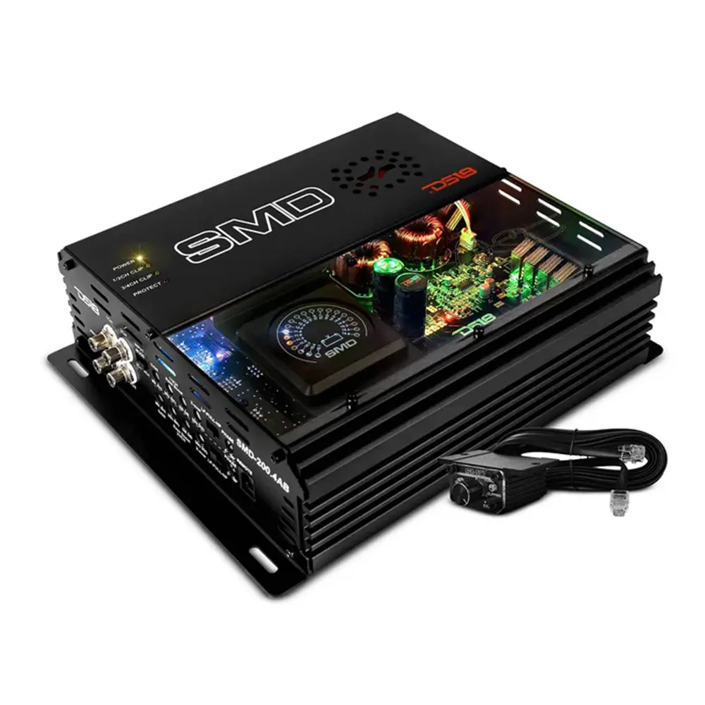 Ds18 Smd 200 X 4 Class Ab Amplifier With Vm-1 Voltmeter And Digital Led Lights 1