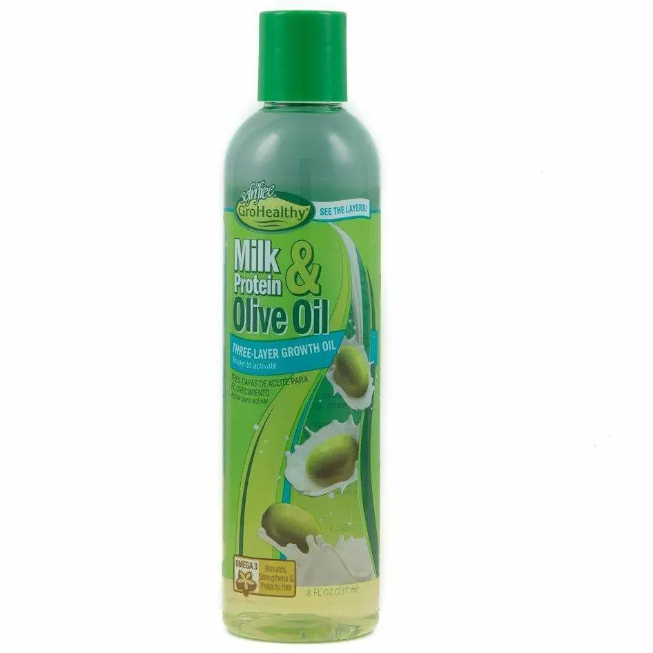 Sof N' Free: Milk Protein & Olive Oil Three-Layer Growth Oil 8Oz 1
