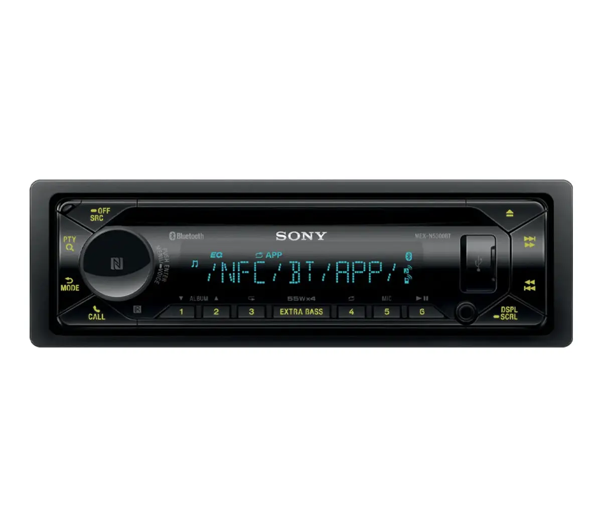 Sony Single Din Cd Player Receiver Bluetooth Wireless Usb Aux Am Fm Mex-N5300bt 1