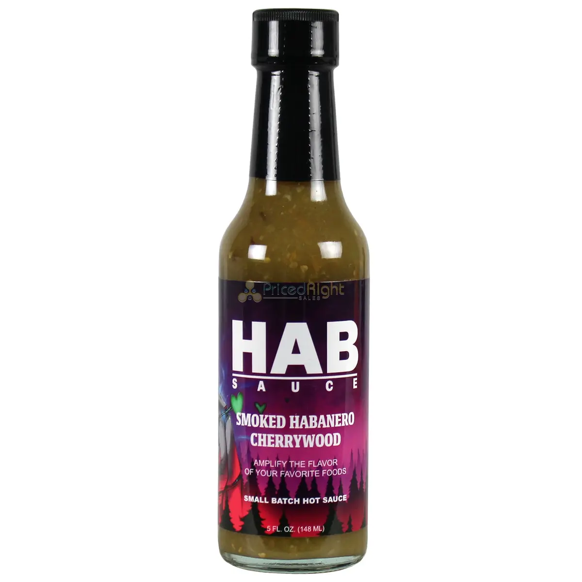 Smoked Habanero Cherrywood Hot Sauce 5 Oz Gluten Free Vegan Hab Sauce Sq1931839 1