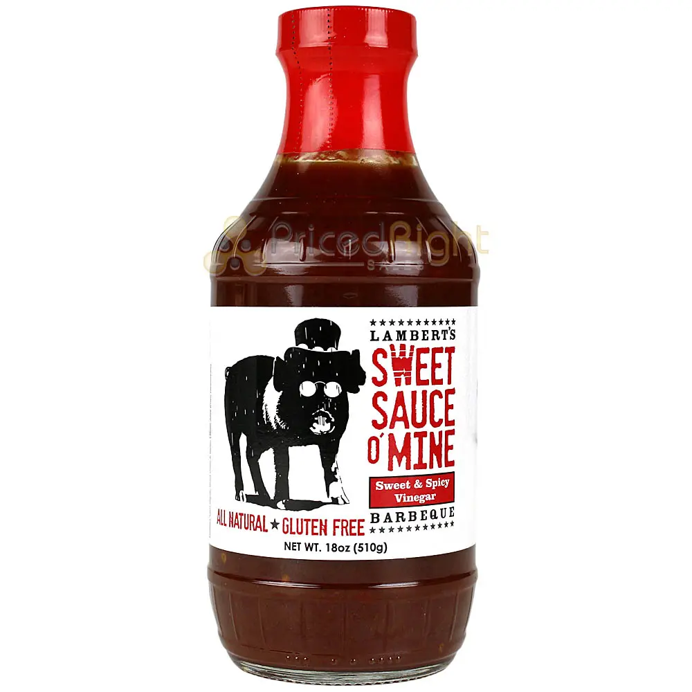 Lamberts Sweet Sauce O' Mine Sweet & Spicy Vinegar Bbq Sauce 18 Oz Award Winning 1