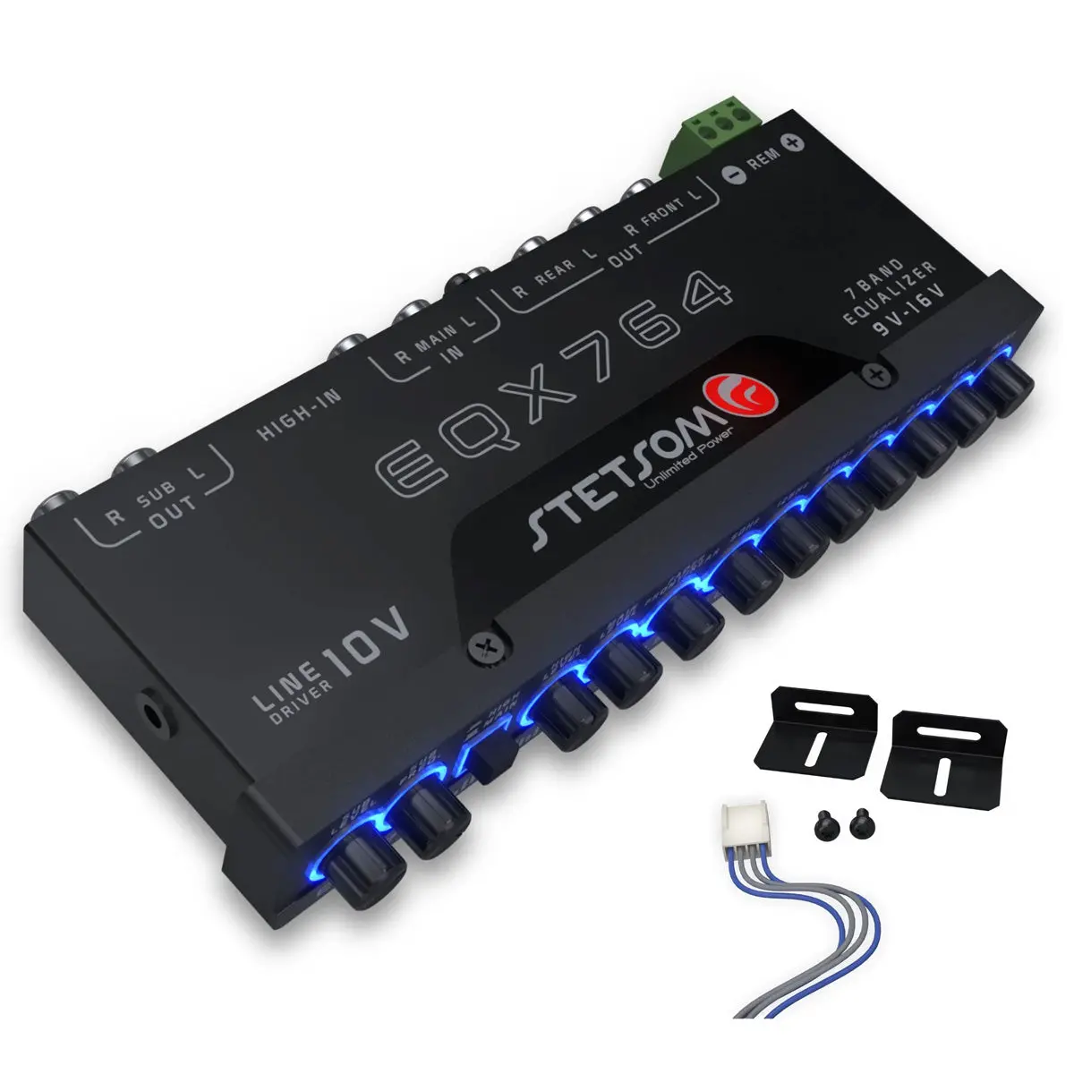 Stetsom Eqx764 7 Band Graphic Equalizer Car Audio 4 Input 6 Output Channels Eq 1