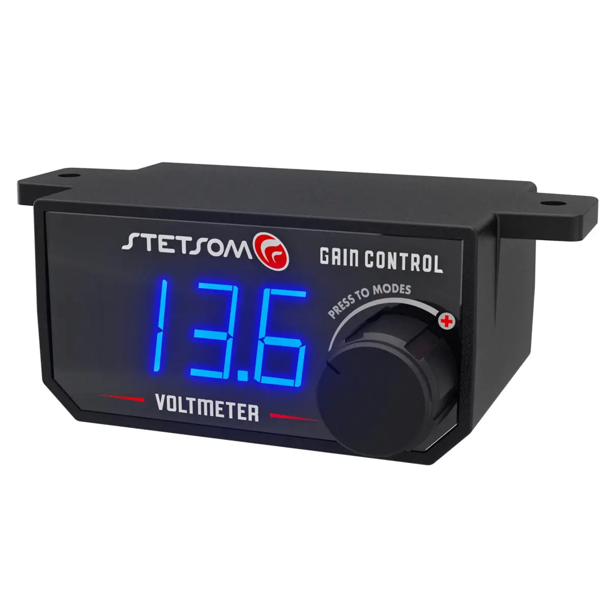 Stetsom Universal Bass Knob Control Voltmeter Rca Input Blue Led Display Gainctl 1