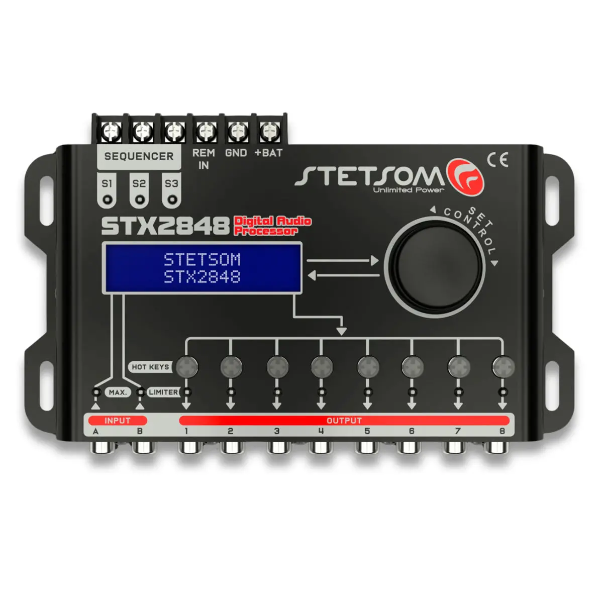 Stetsom Stx2848 Dsp Crossover & Equalizer 8 Channel Digital Signal Processor 1