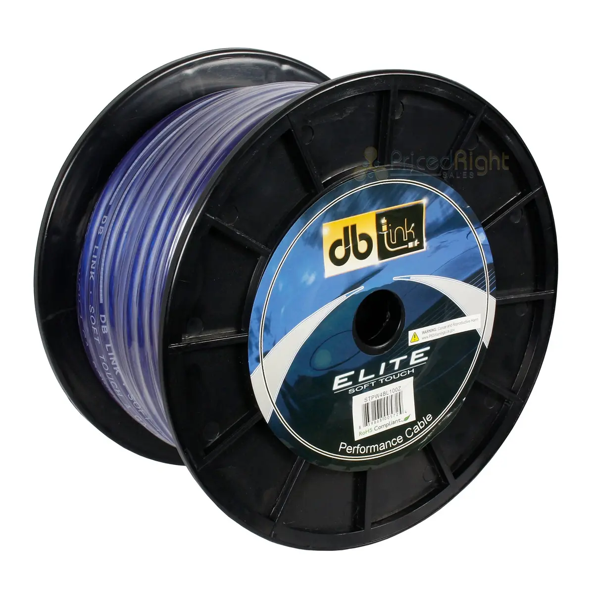 Db Link 4 Gauge Blue Power Wire 100' (30.48 M) Oxygen Free Power/Ground Cable 1