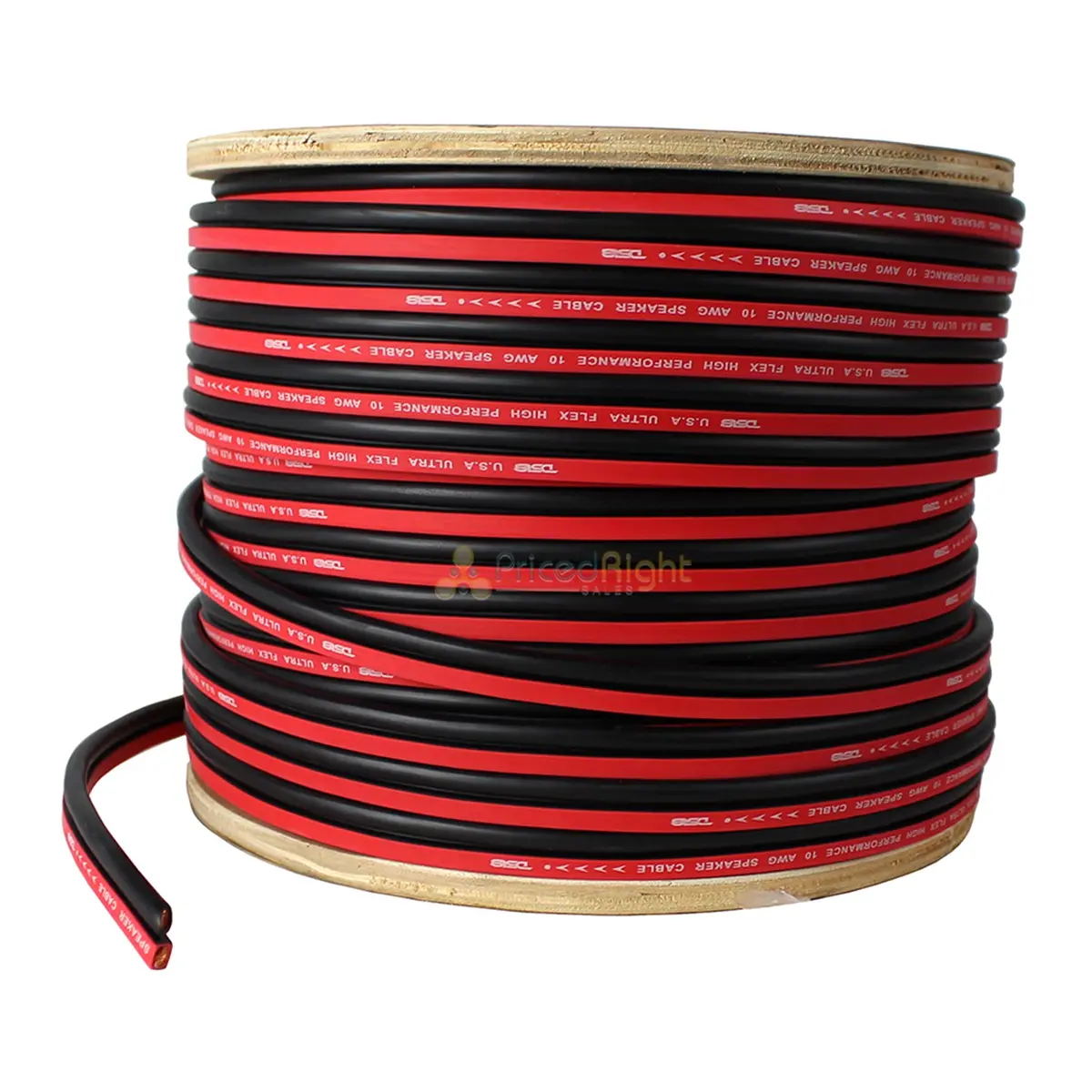 Ds18 10 Gauge Speaker Wire Ofc 100% Copper 250 Ft Spool Red Black Sw-Ofc10ga 1