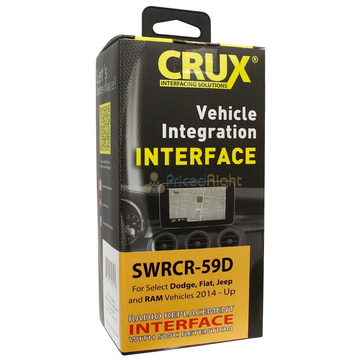 Crux Swrcr-59D Radio Replacement Interface For 2014-Up Dodge Fiat Jeep Ram 1