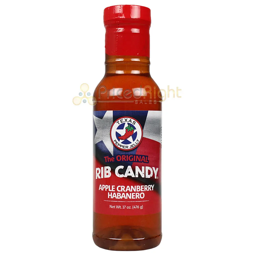 Texas Pepper Jelly Apple Cranberry Habanero Rib Candy Glaze Sauce 17 Oz Bottle 1