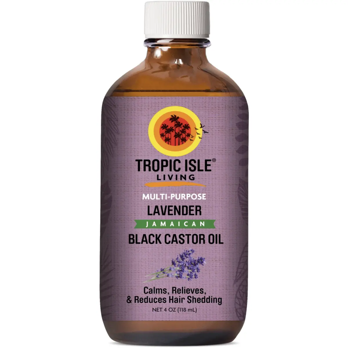 Tropic Isle Living: Multi-Purpose Lavender Jamaican Black Castor Oil 4Oz 1