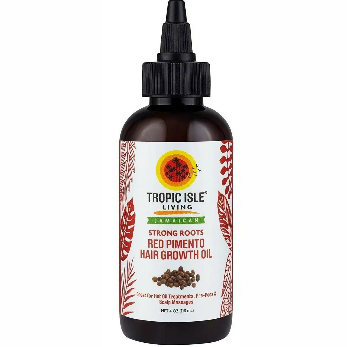 Tropic Isle Living: Red Pimento Hair Growth Oil 4Oz 1