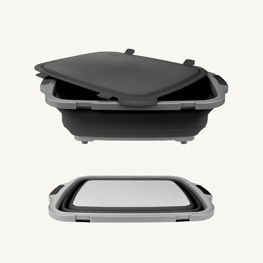 Drip Ez Xl Bbq Prep Tub W/ Locking Lid And Cutting Board Black Tubv2-Xl-1-Bl 1