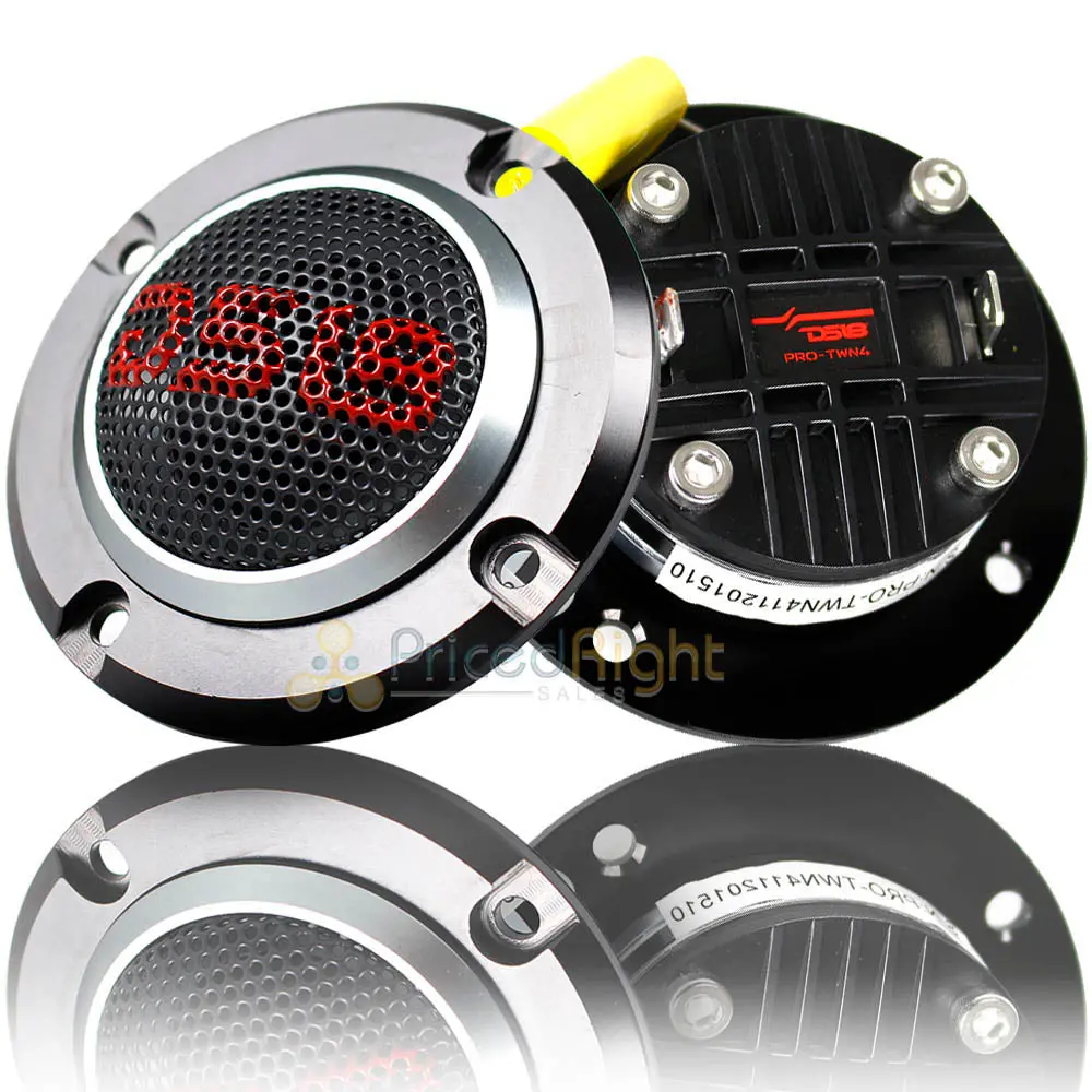 2 Ds18 Super Bullet Tweeters 280 Watts Max 4 Ohm Neodymium Magnet Pro-Twn4 1" Vc 1
