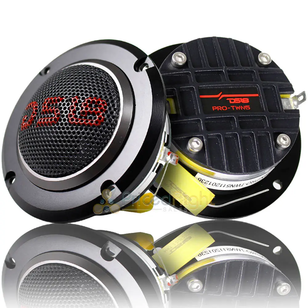 2 Pack Ds18 Super Bullet Tweeter 400 Watts Max 4 Ohm Neo Magnet Pro-Twn5 1.5" Vc 1
