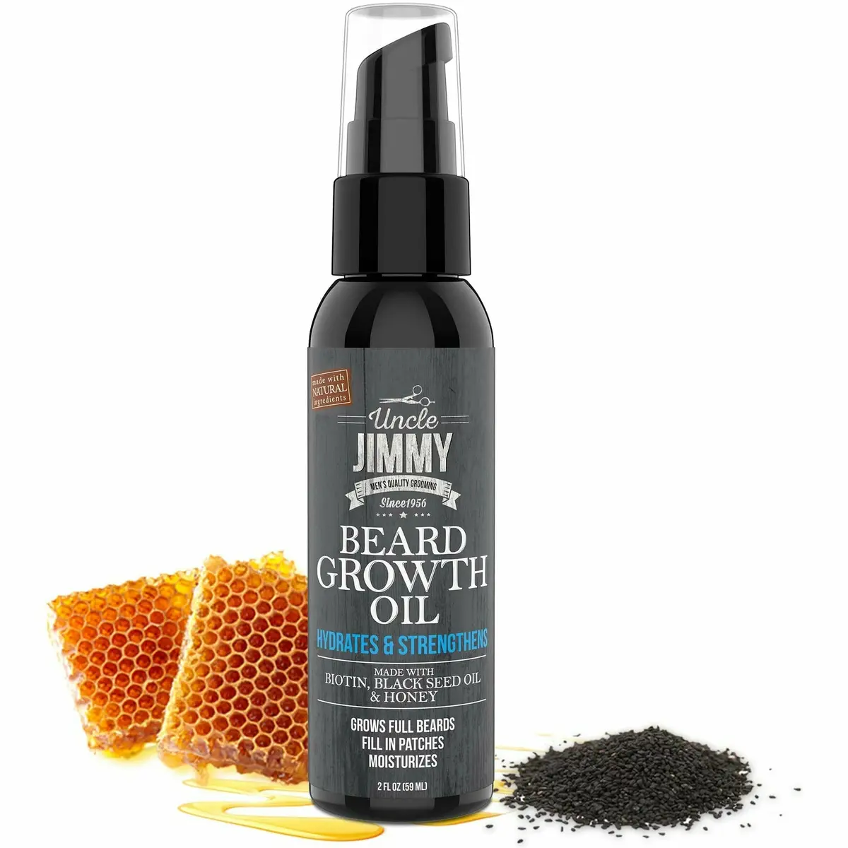 Uncle Jimmy Beard Growth Oil 2Oz 1