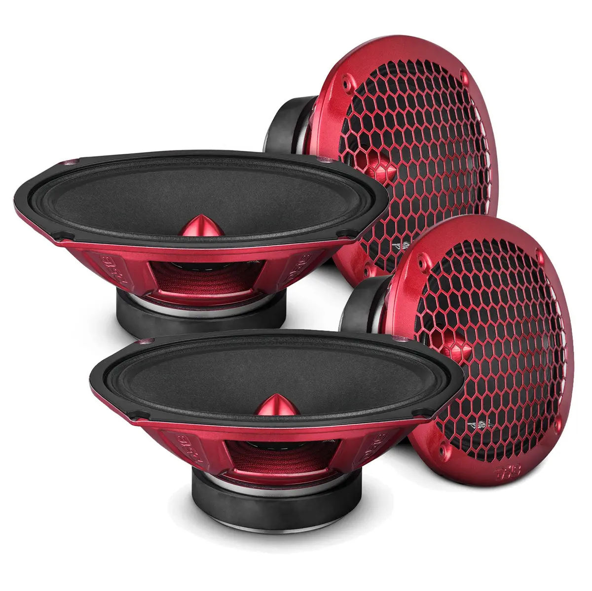 4 Pack Ds18 6X9" Midrange Loudspeakers 400 Watts Max 8 Ohm Car Audio Pro-X698bm 1