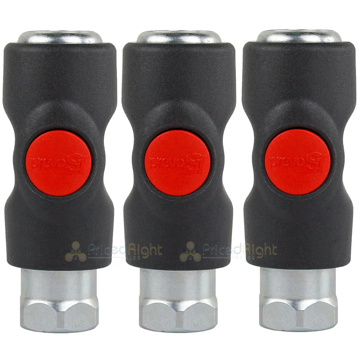 3 Prevost Push Button Automotive Style Truflate Coupler 3/8" Female Npt Prevos1 1