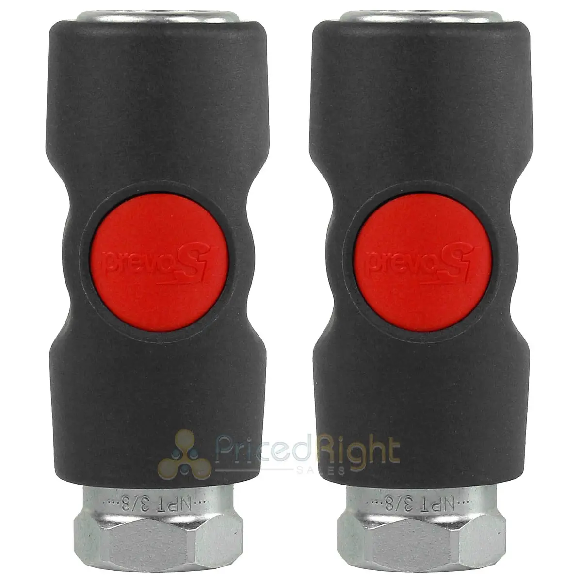 2 Pack Prevost Truflate 3/8" Safety Air Coupler 3/8" Fnpt Push Button Automotive 1