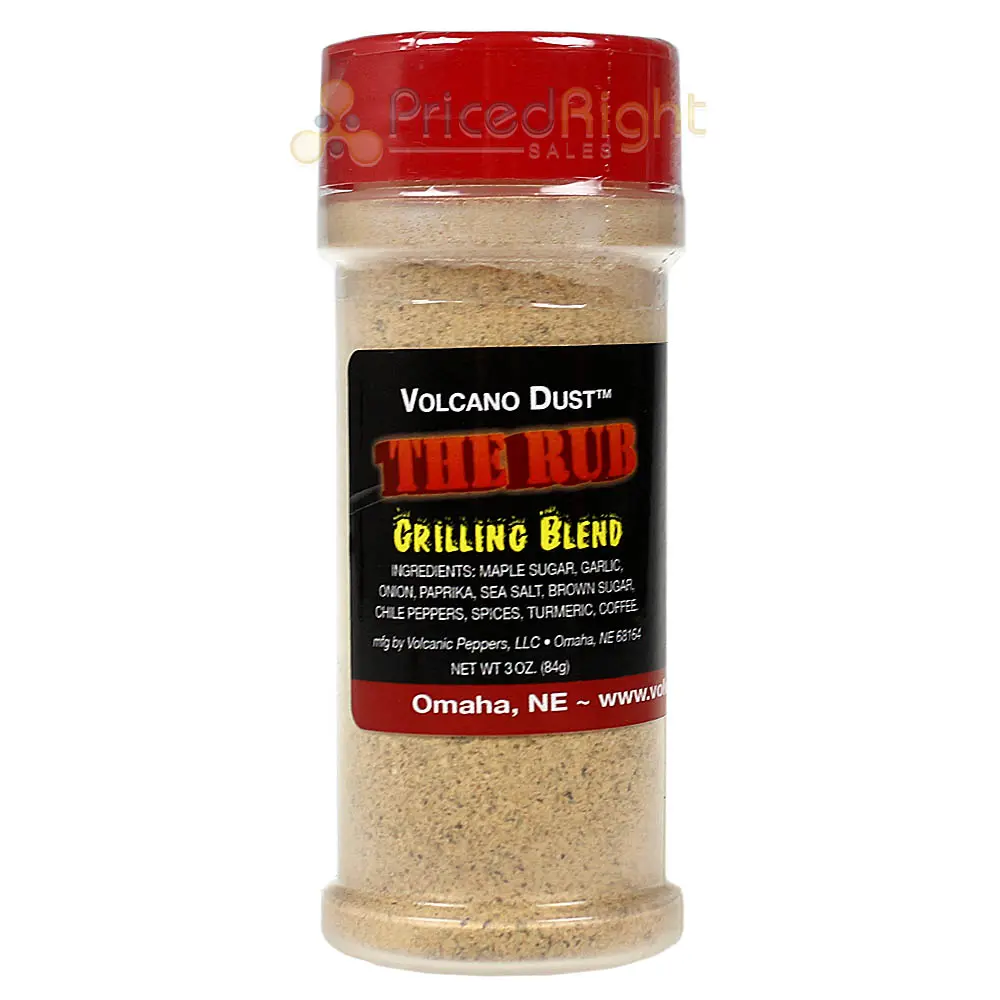 Volcanic Peppers All Purpose Seasoning The Rub Grilling Blend 3 Oz Bottle 1