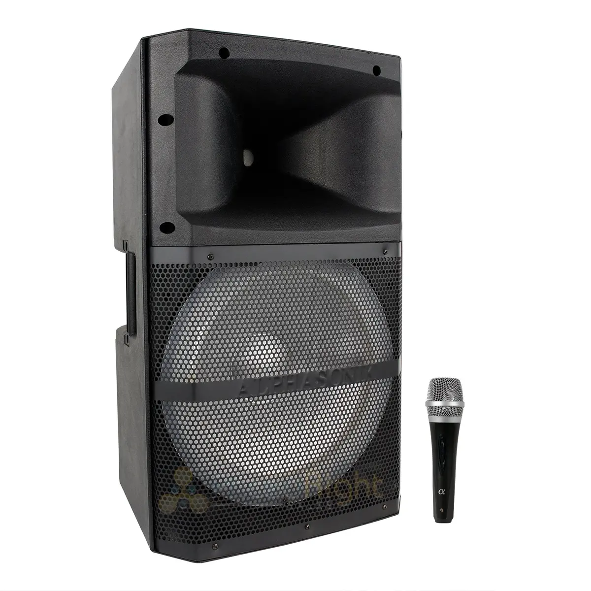 Alphasonik Venum15 Amplified Pro Dj Speaker 600 Watt Rms 15 Inch With Microphone 1