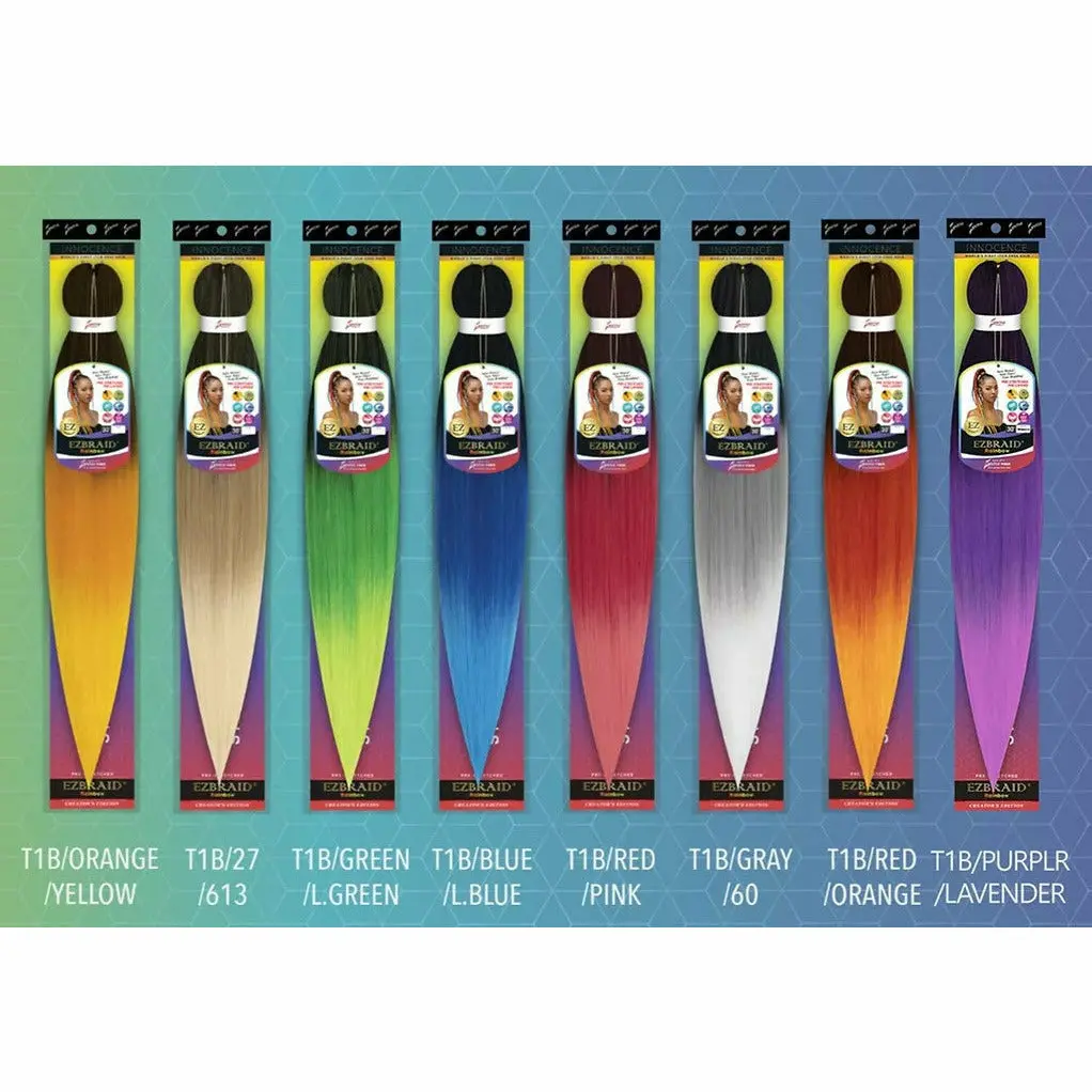 Spetra: Rainbow Ez Braid 30"  (Pre-Stretched) 1