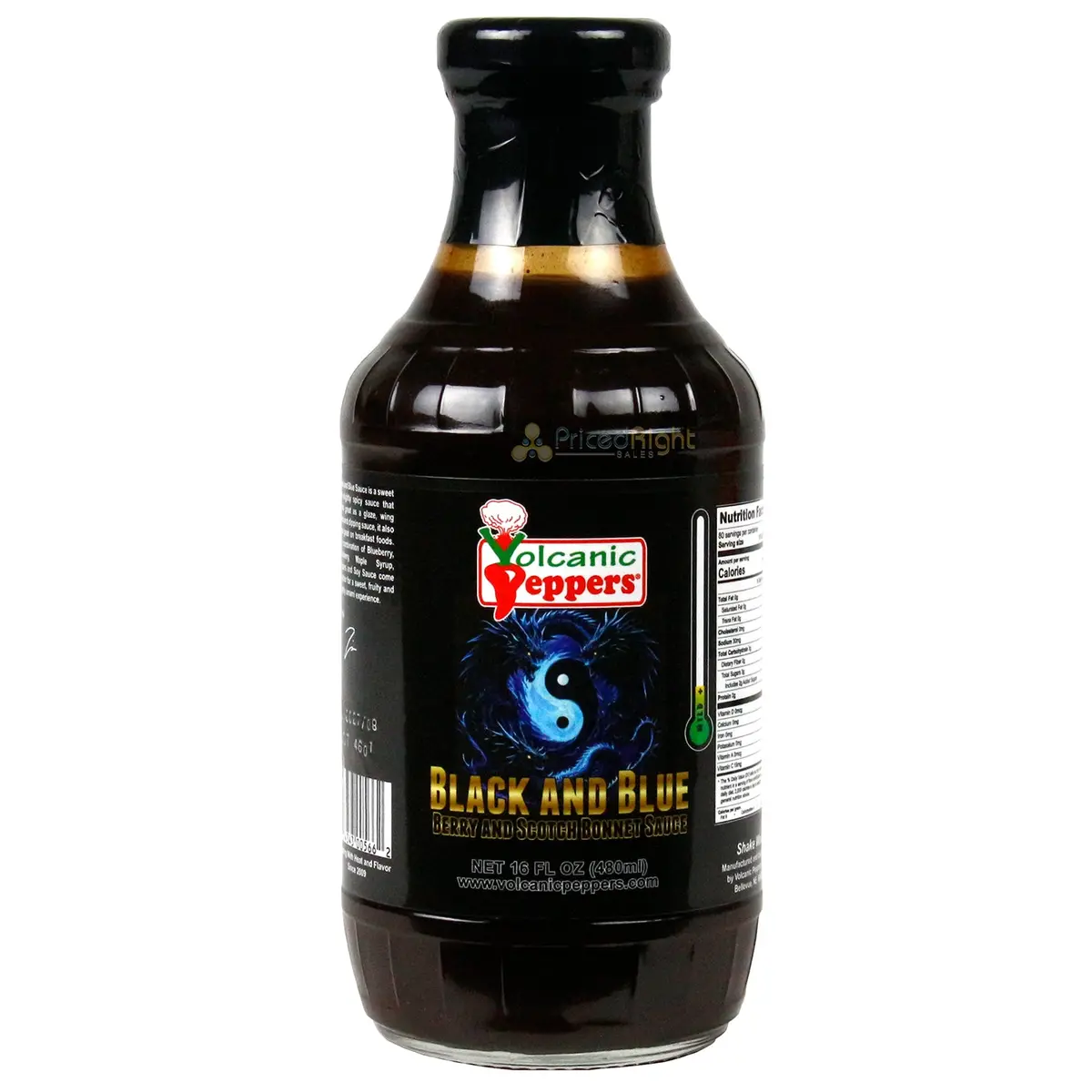 Volcanic Peppers Black And Blue Berry And Scotch Bonnet Sauce 16 Oz Mild Heat 1