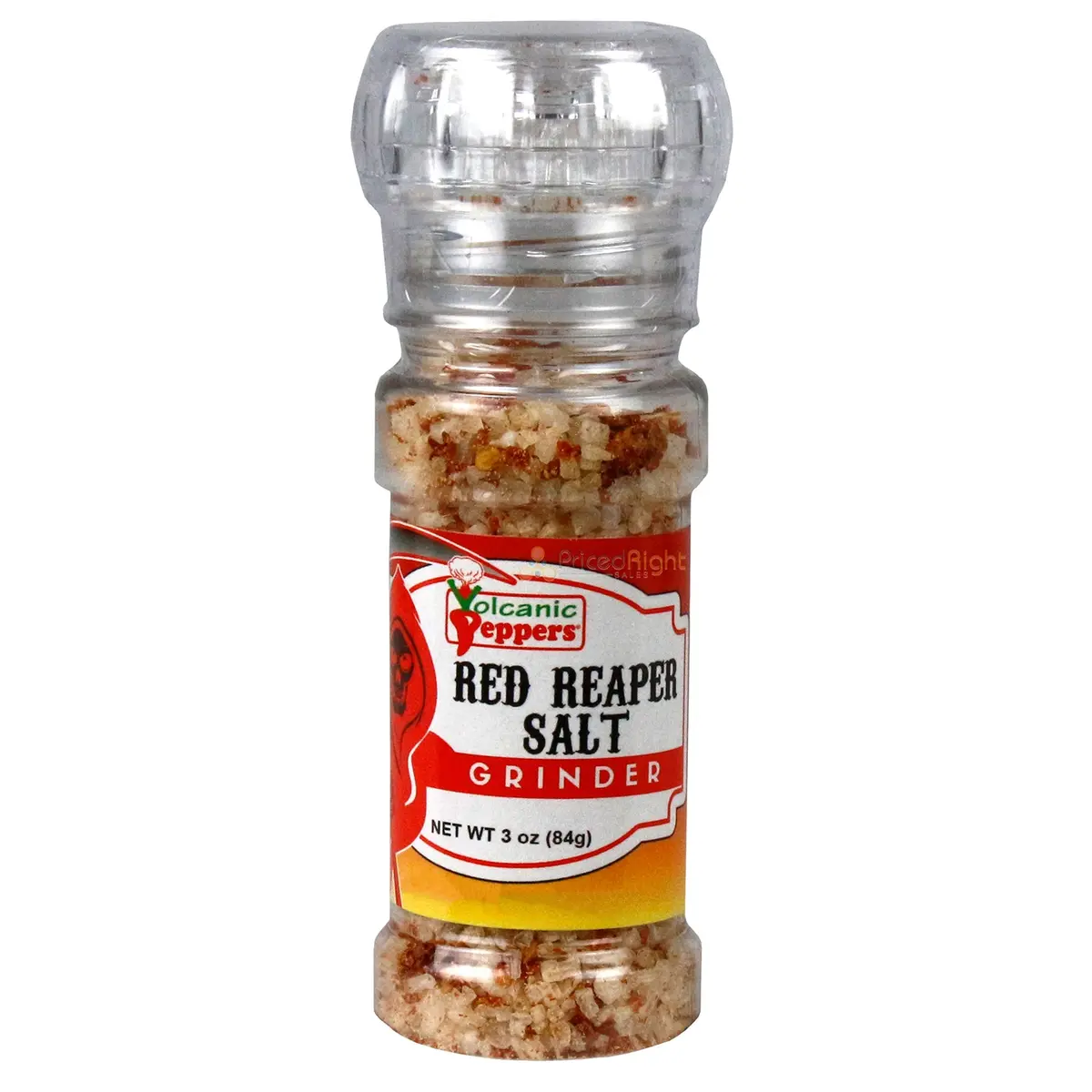 Volcanic Peppers Red Reaper Salt Grinder 3 Oz Carolina Reaper Hot Vdsalt 1