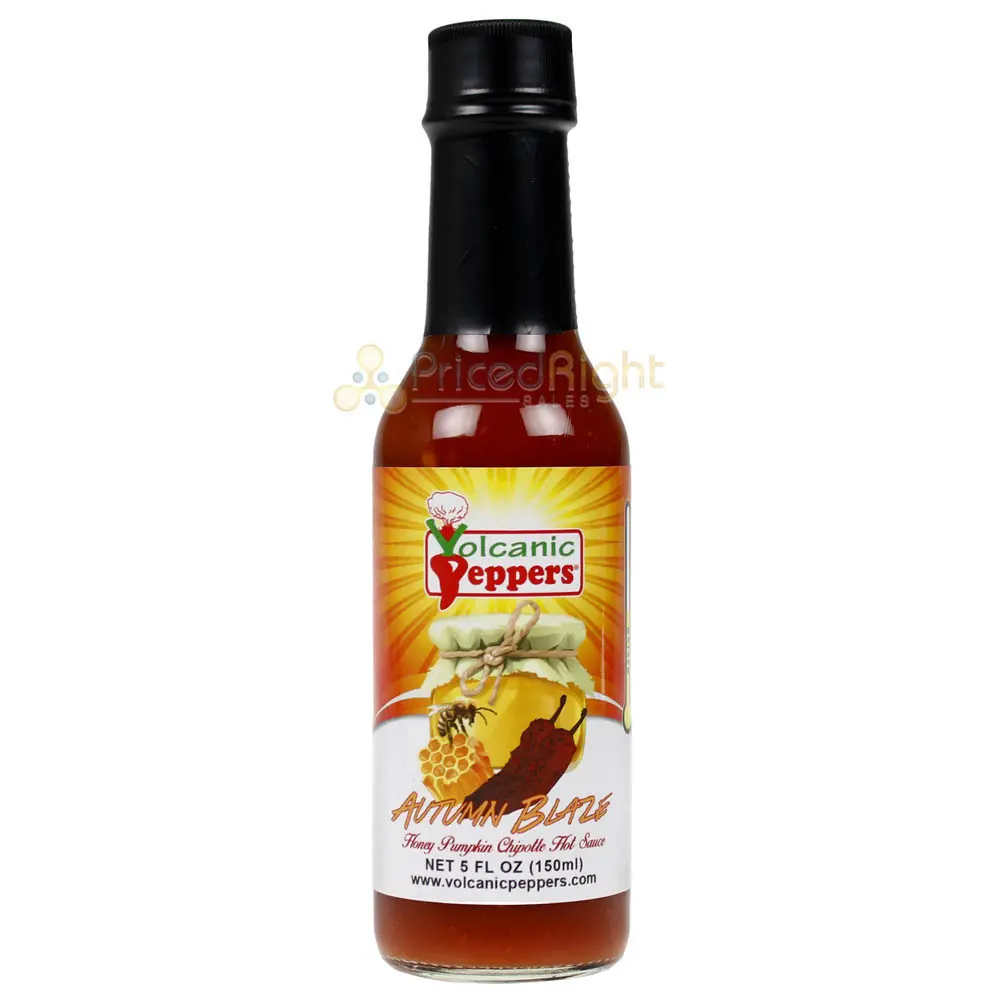 Volcanic Peppers Autumn Blaze Hot Sauce 5 Oz Sweet Mild To Medium Vpabhs 1